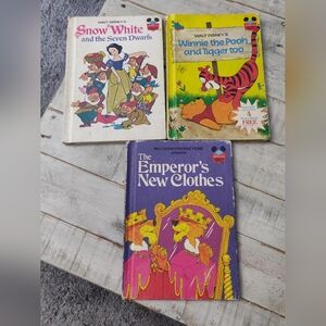 Three Vintage Walt Disney Children's Hardback Books